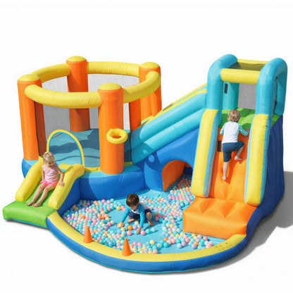 SaveJoy Bounce House with Blower, Inflatable Water Silde for Kids, Jump House Outdoor Toys for Backyard, 93198T