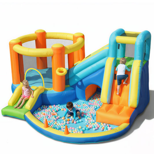 SaveJoy Bounce House with Blower, Inflatable Water Silde for Kids, Jump House Outdoor Toys for Backyard, 93198T