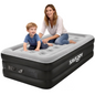 SaveJoy Air Mattress with Built in Pump, 18‌″ Inflatable Mattress Blow up Air Bed for Camping, Home & Guests
