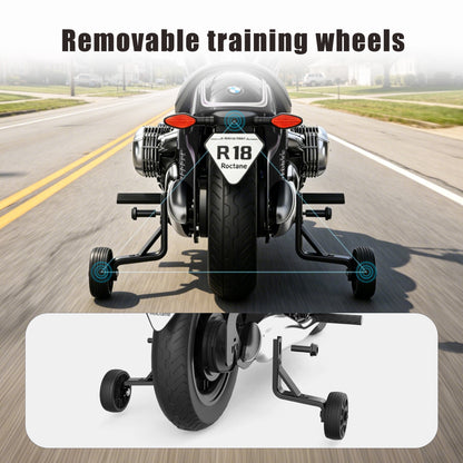SaveJoy BMW Licensed 24V 9Ah Kids Ride On Motorcycle, Powered Electric Dirt Bike with Removable Training Wheels and Suspension for Boys Girls Ages 3-8