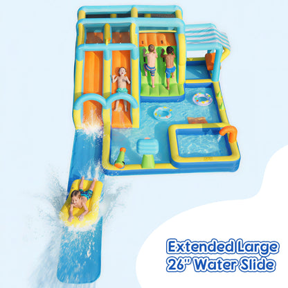 SaveJoy Bounce House with Blower, Inflatable Water Silde for Kids, Jump House Outdoor Toys for Backyard, 93247T