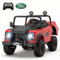SaveJoy Licensed Land Rover Defender 24V 2-Seater Ride-On, 4WD 400W Electric Truck with Motorized Dump Bed & Remote, Red