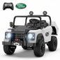 SaveJoy Licensed Land Rover Defender 24V 2-Seater Ride-On, 4WD 400W Electric Truck with Motorized Dump Bed & Remote, Red