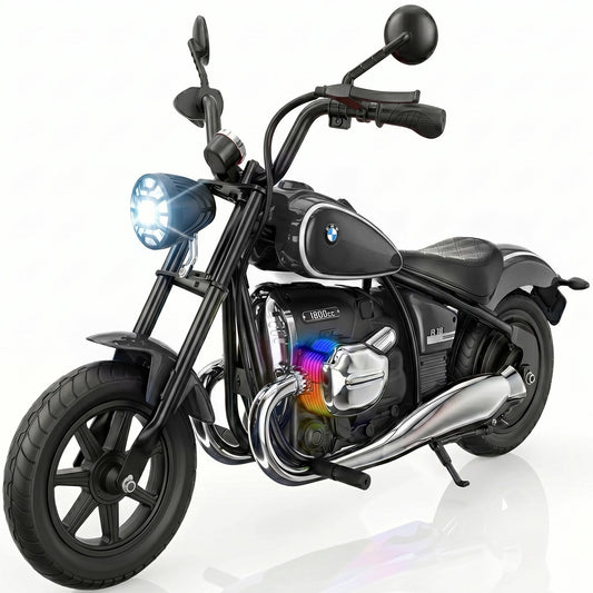 SaveJoy BMW Licensed 24V 9Ah Kids Ride On Motorcycle, Powered Electric Dirt Bike with Removable Training Wheels and Suspension for Boys Girls Ages 3-8