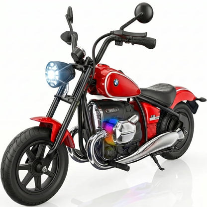 SaveJoy BMW Licensed 24V 9Ah Kids Ride On Motorcycle, Powered Electric Dirt Bike with Removable Training Wheels and Suspension for Boys Girls Ages 3-8