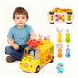 SaveJoy Baby Learning Toy Bus,Assemble Busy Toys Construction Building Vehicle,Engineering Truck Educational Gift for Kids Age 3＋