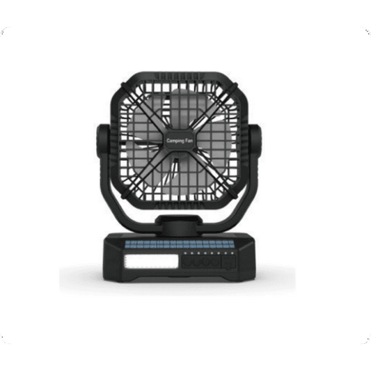 SaveJoy Camping Fan, Rechargeable Travel Fan with LED Lantern & RC, 8000mAh Battery Operated Fan for Outdoor, Office, Bedroom, Fishing, Picnic