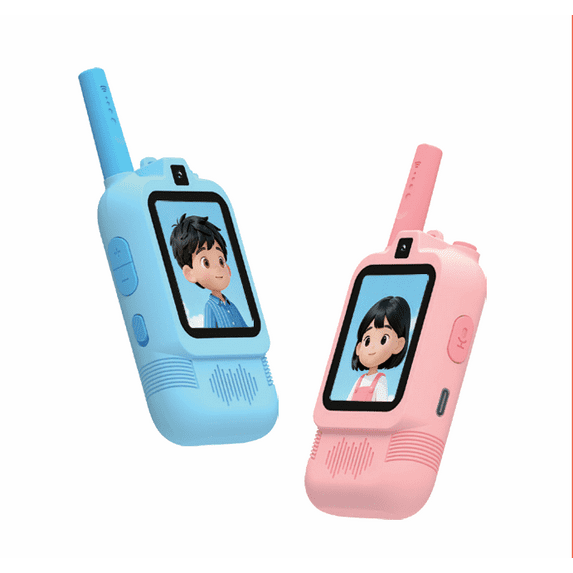 SaveJoy Video Walkie Talkie Toys for Kids,2 Pack Rechargeable Video Intercom with Switchable Dual Cameras,Long Range,Interactive Chat with Photos, Music & Voice Message for Boys Girls Ages 3-12