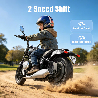SaveJoy BMW Licensed 24V 9Ah Kids Ride On Motorcycle, Powered Electric Dirt Bike with Removable Training Wheels and Suspension for Boys Girls Ages 3-8