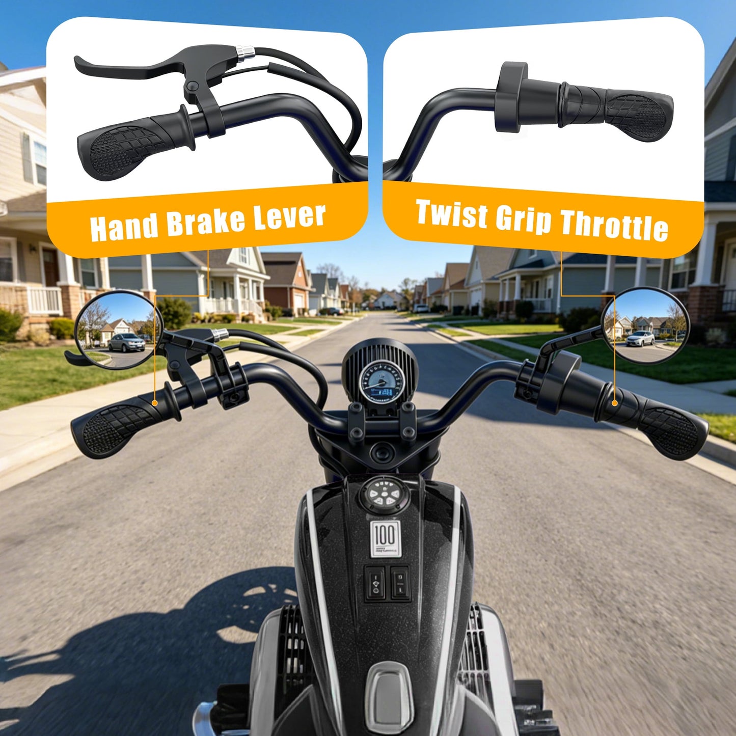 SaveJoy BMW Licensed 24V 9Ah Kids Ride On Motorcycle, Powered Electric Dirt Bike with Removable Training Wheels and Suspension for Boys Girls Ages 3-8