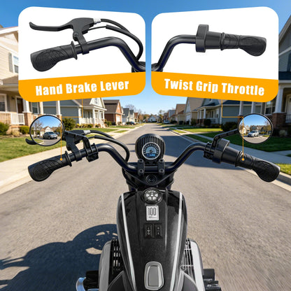SaveJoy BMW Licensed 24V 9Ah Kids Ride On Motorcycle, Powered Electric Dirt Bike with Removable Training Wheels and Suspension for Boys Girls Ages 3-8